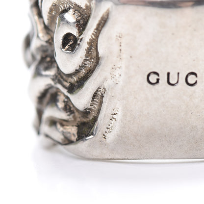 Gucci Metal Lion Mane Ring 6.25 Aged Silver 7 of 8