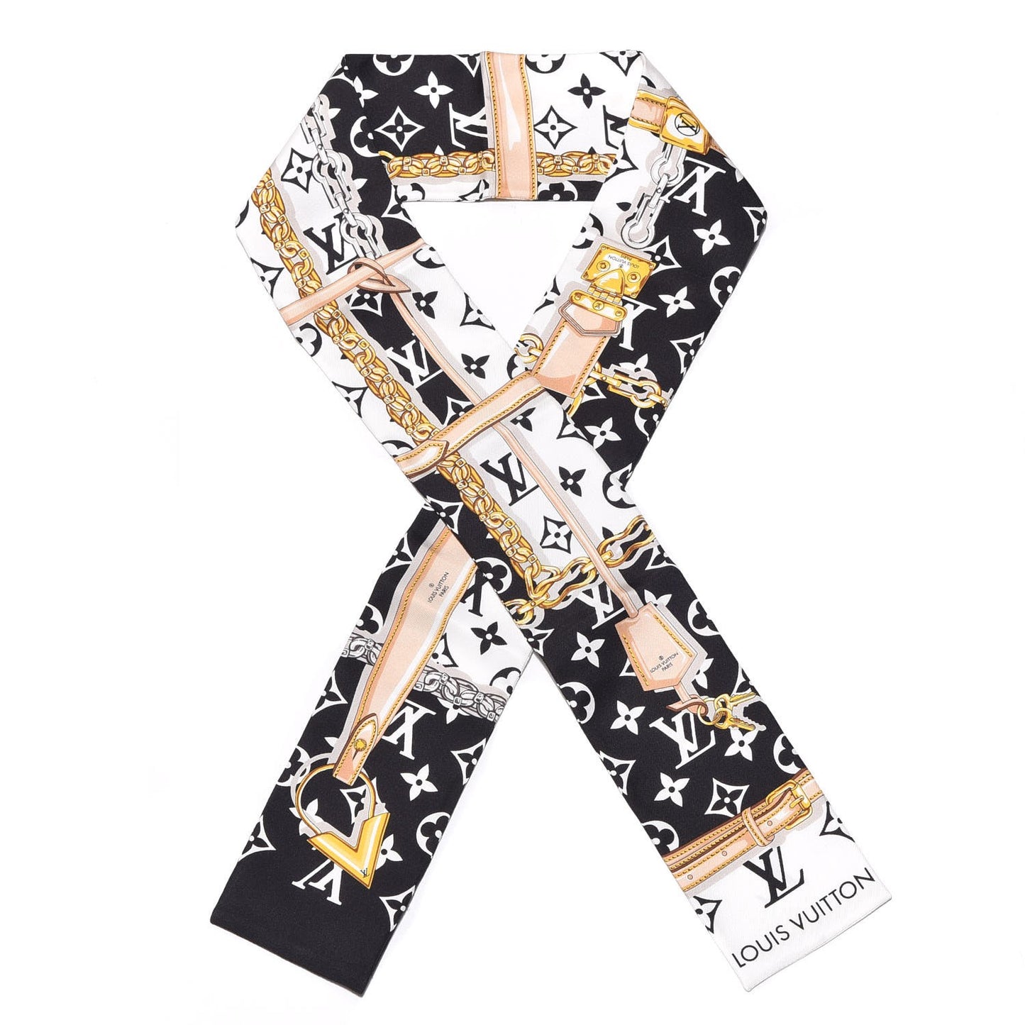 Silk Monogram Confidential Bandeau Black