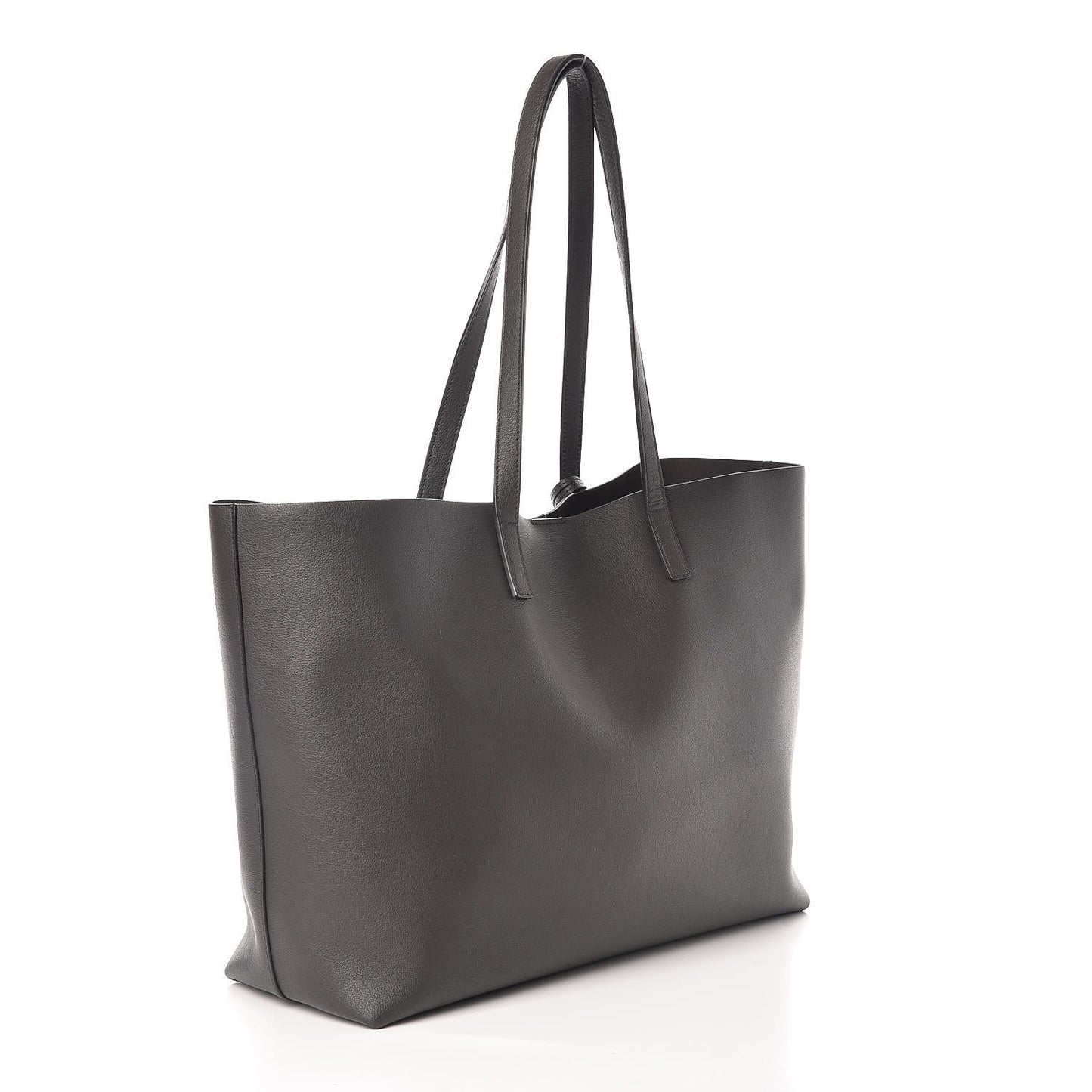 Calfskin Large Shopping Tote Asphalt