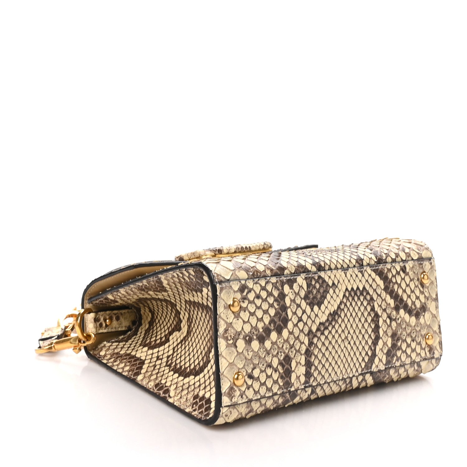 Valentino Garavani Snakeskin Small VSling Top Handle Bag Beige 4 of 10