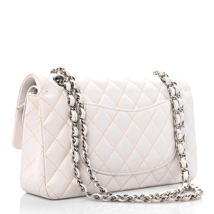 Chanel Caviar Quilted Medium Double Flap White 3 of 19
