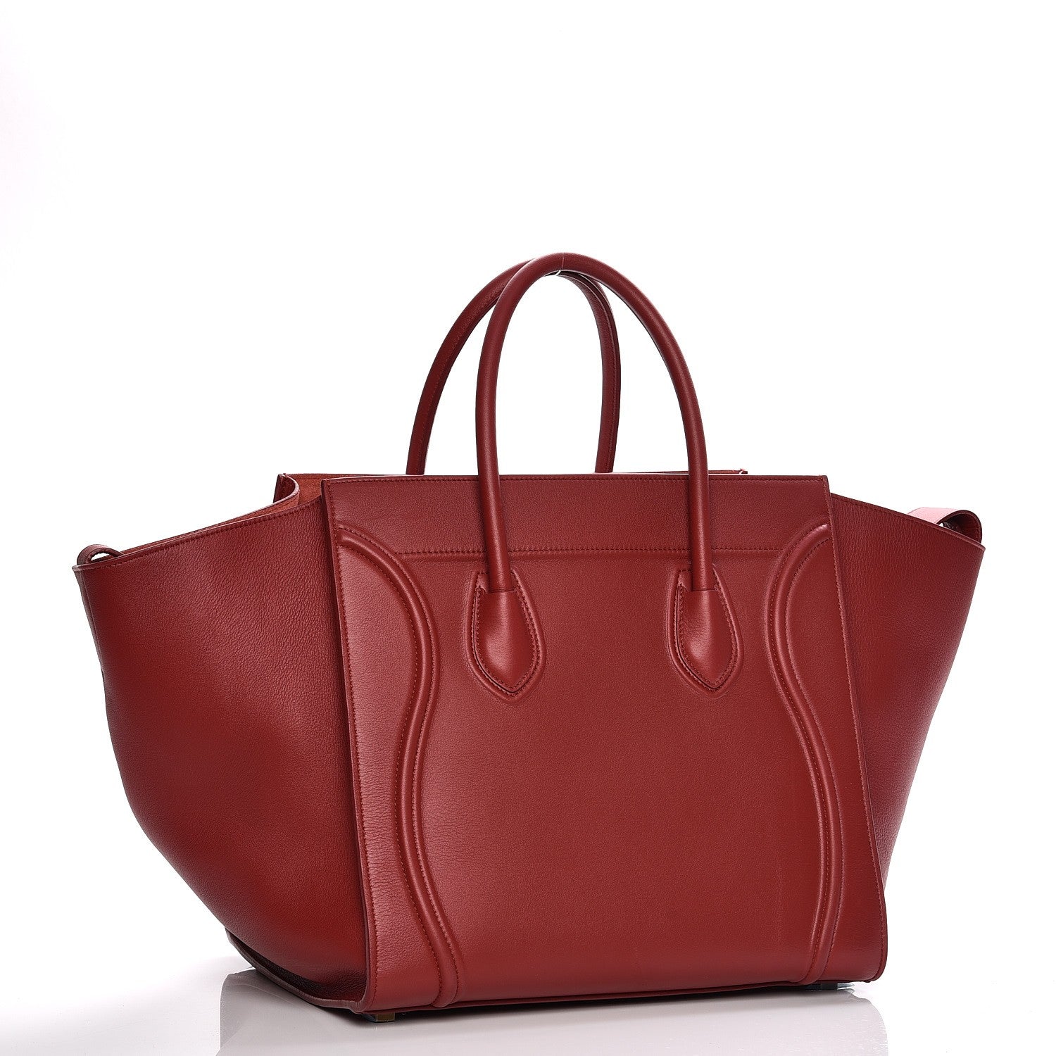 Celine Supple Calfskin Medium Phantom Luggage Red 3 of 8