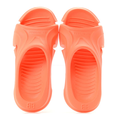 Balenciaga Rubber Womens Mold Slide Sandals 38 Fluo Orange 2 of 9
