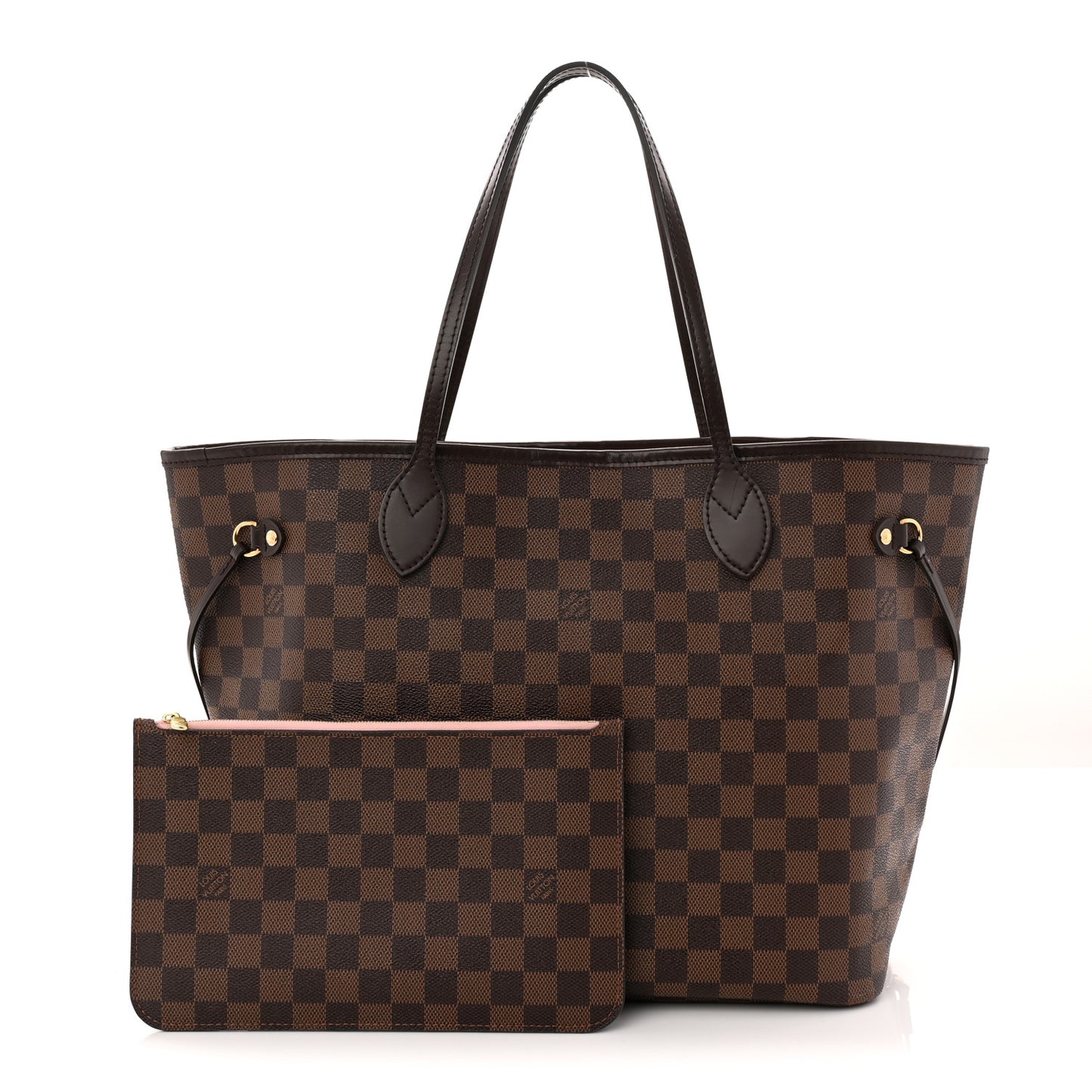 Damier Ebene Neo Neverfull MM Rose Ballerine
