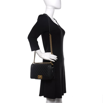 Chanel Lambskin Quilted Medium Boy Flap Black 2 of 13