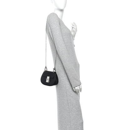 Chloe Grained Lambskin Mini Drew Shoulder Bag Black 2 of 10