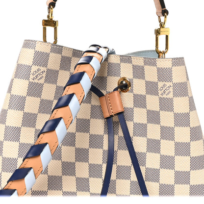 Louis Vuitton Damier Azur Braided Neonoe MM Blue 6 of 8