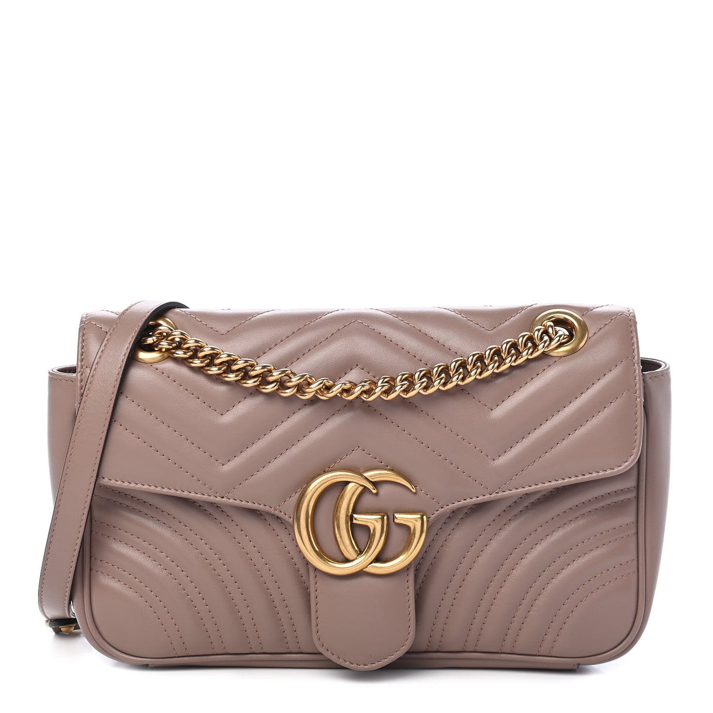 Calfskin Matelasse Small GG Marmont Shoulder Bag Porcelain Rose