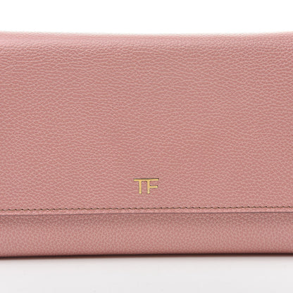 Tom Ford Pebbled Calfskin Wallet On Chain Wild Rose 8 of 13