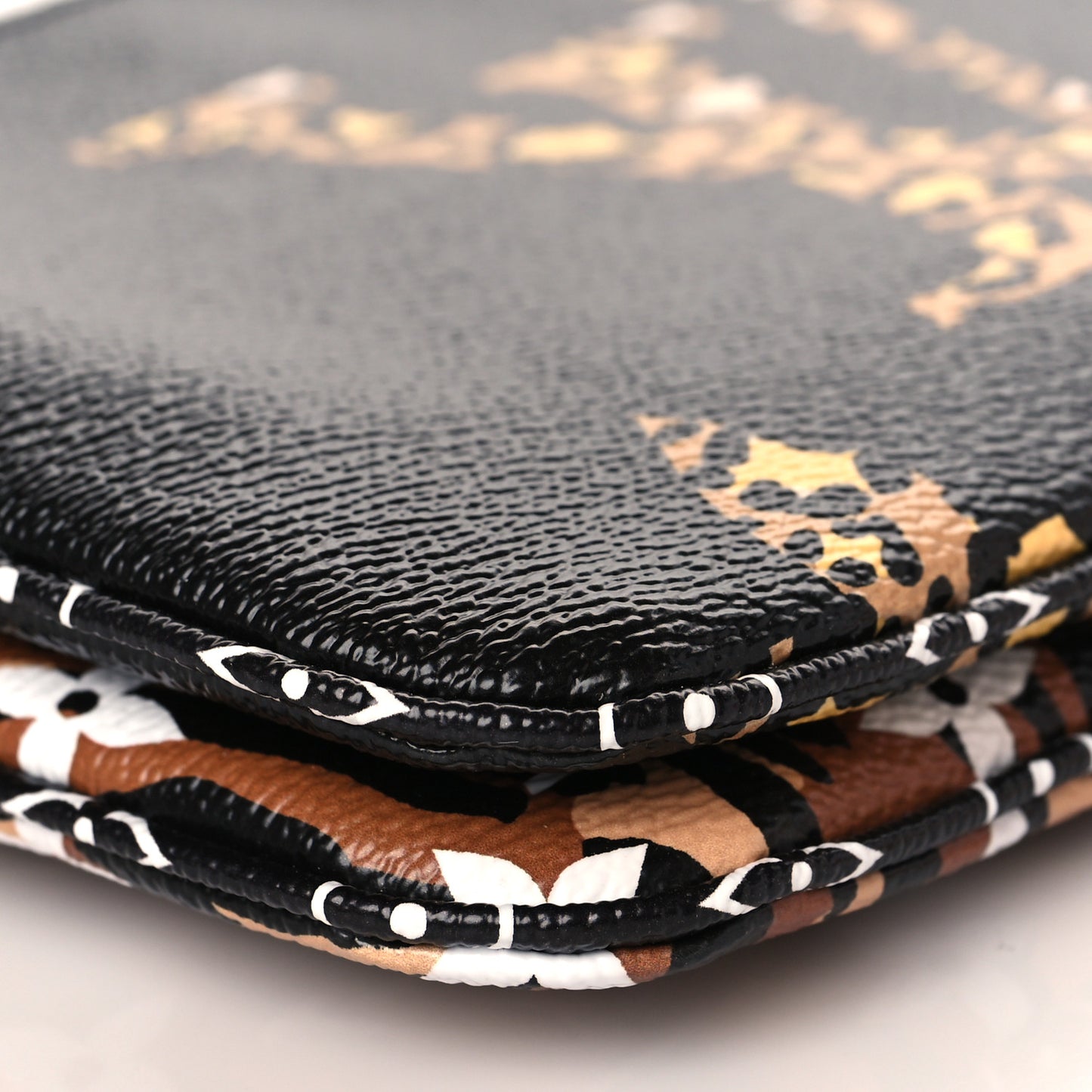 Monogram Giant Jungle Pochette Double Zip Black
