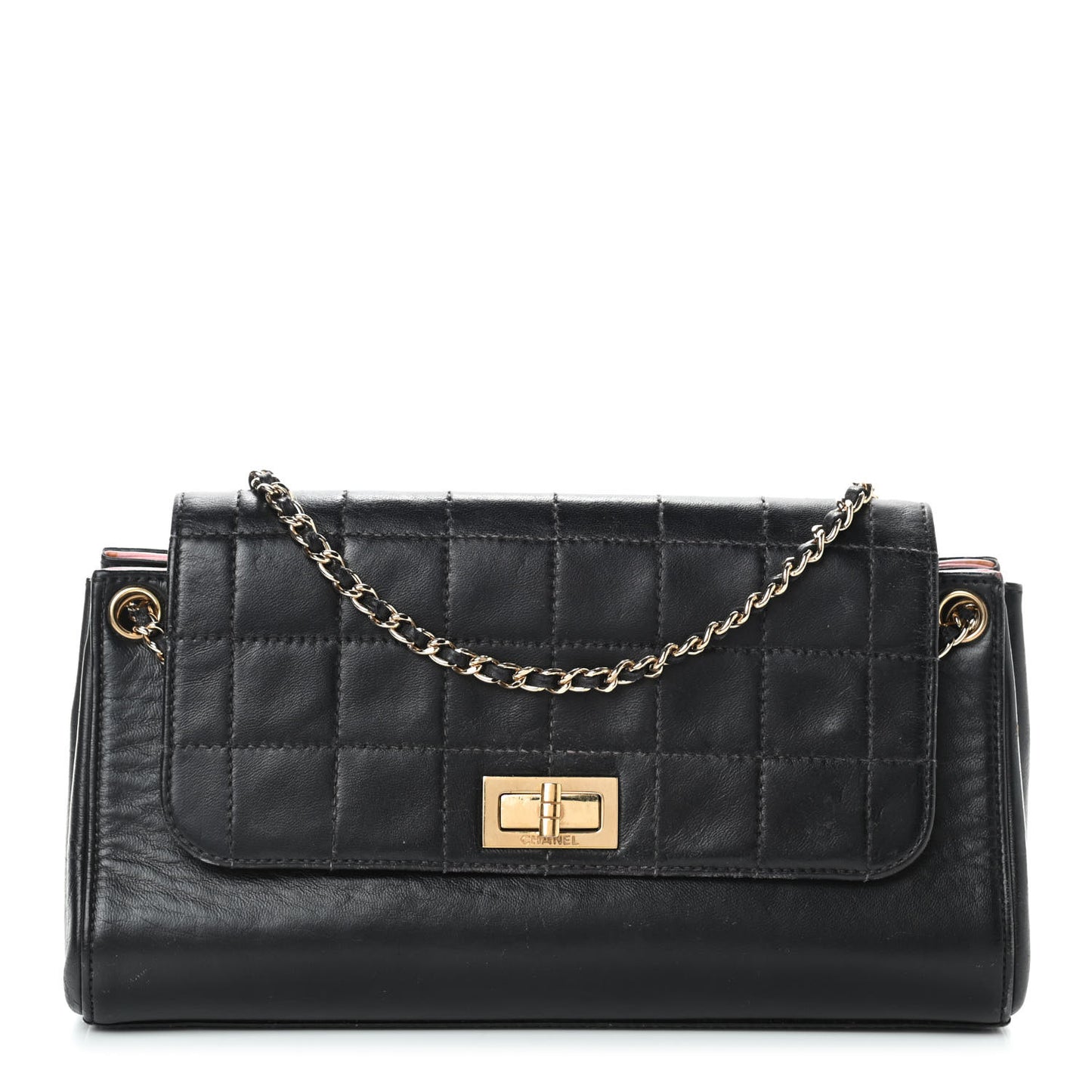 Lambskin Chocolate Bar Accordion Mademoiselle Black