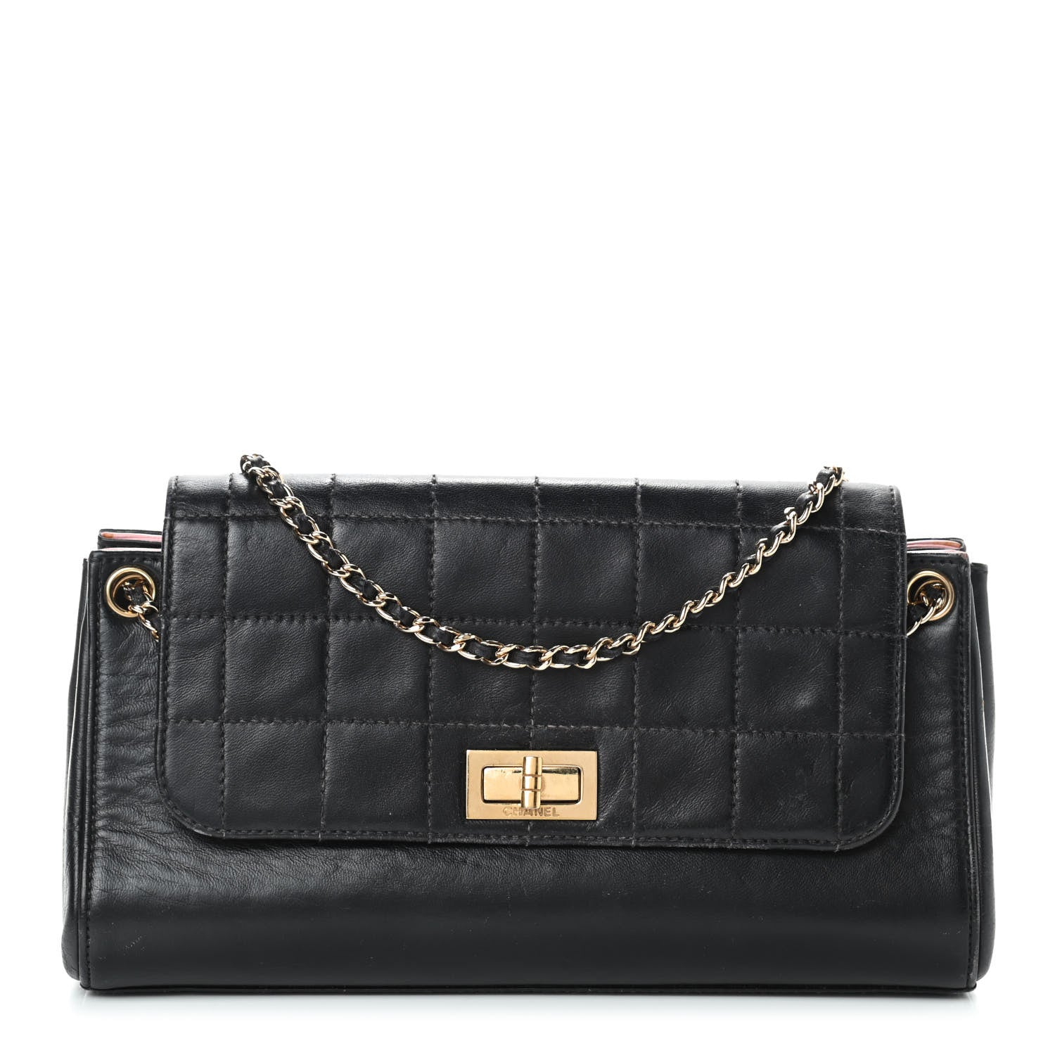 Chanel Lambskin Chocolate Bar Accordion Mademoiselle Black 1 of 10