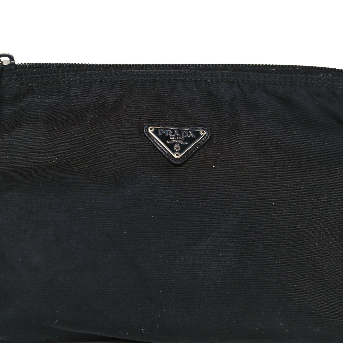 Nylon Tessuto Cosmetic Pouch Black