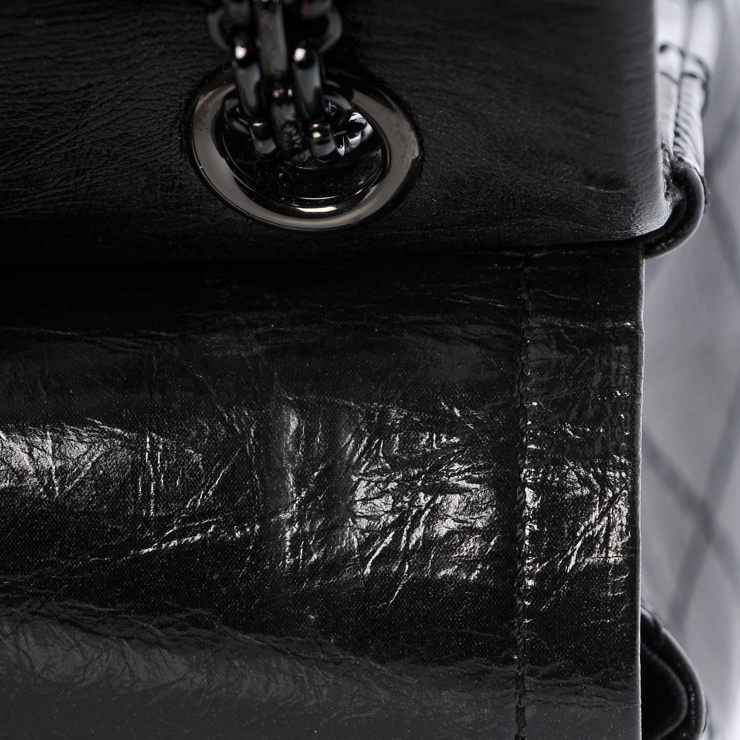 Chanel Glazed Calfskin Quilted 2.55 Reissue 226 Flap So Black 8 of 18