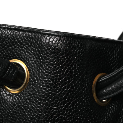Chanel Caviar CC Drawstring Shoulder Bag Black 16 of 19
