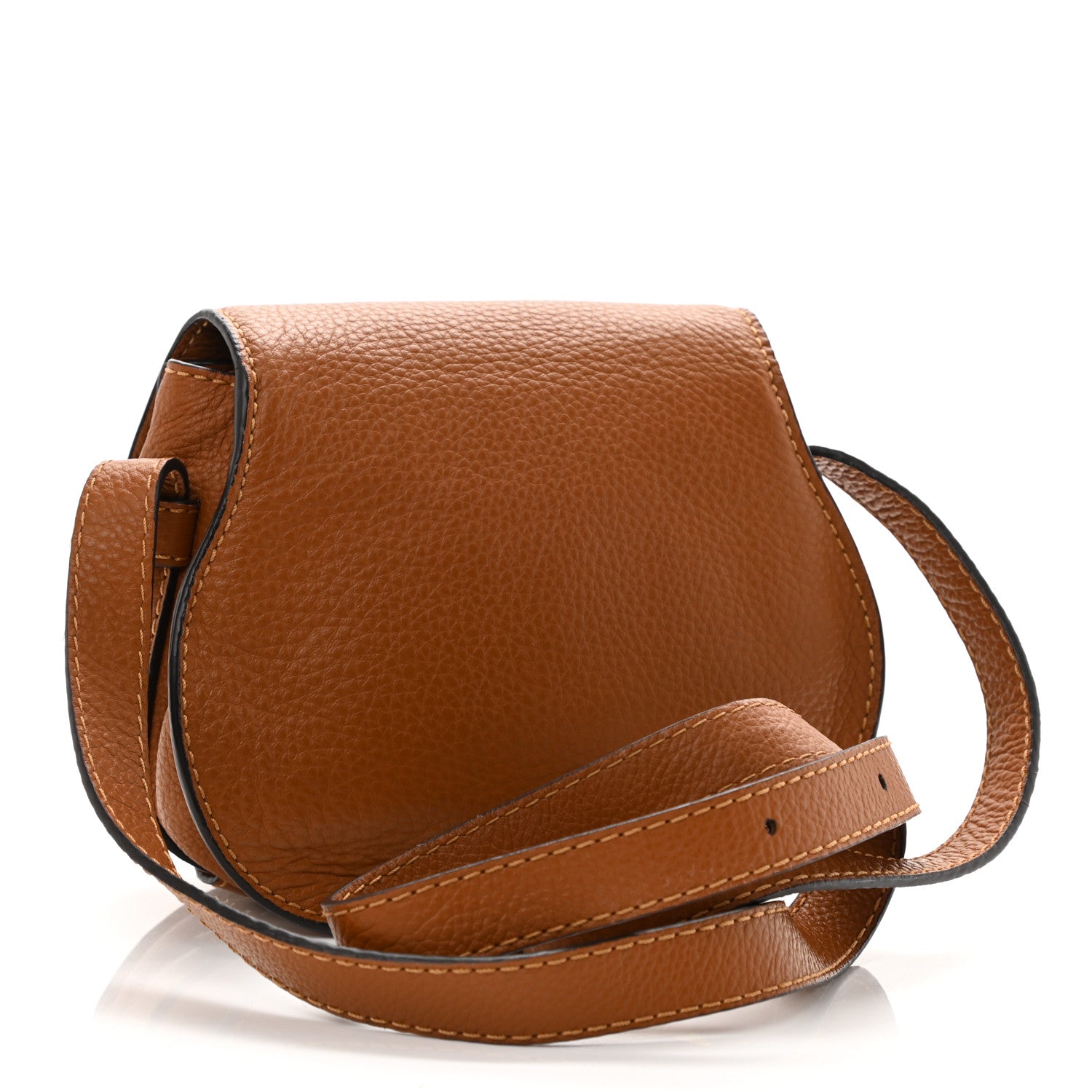 Chloe Calfskin Mini Marcie Round Crossbody Bag Tan 3 of 11