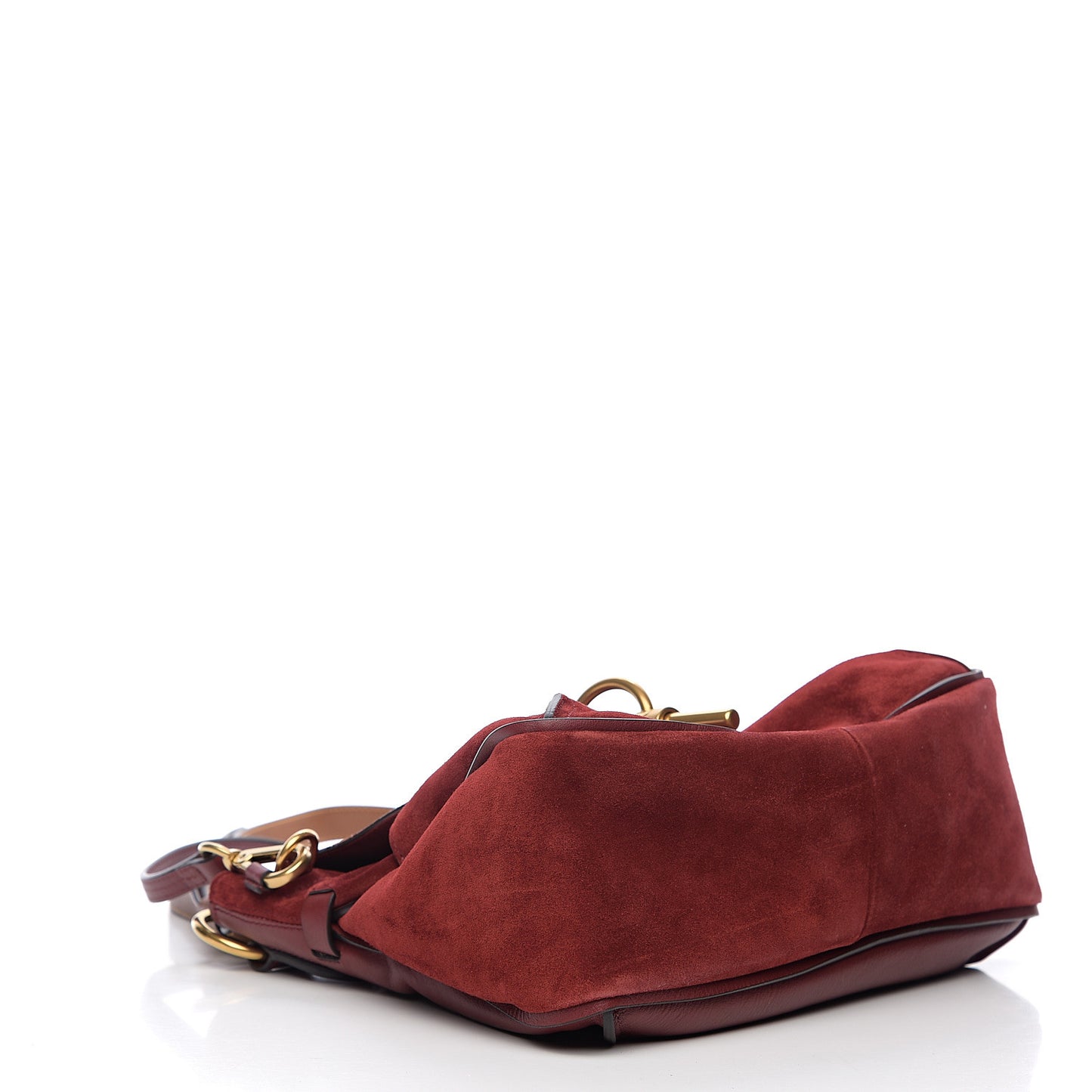 Suede Small Lexa Shoulder Bag Sienna Red