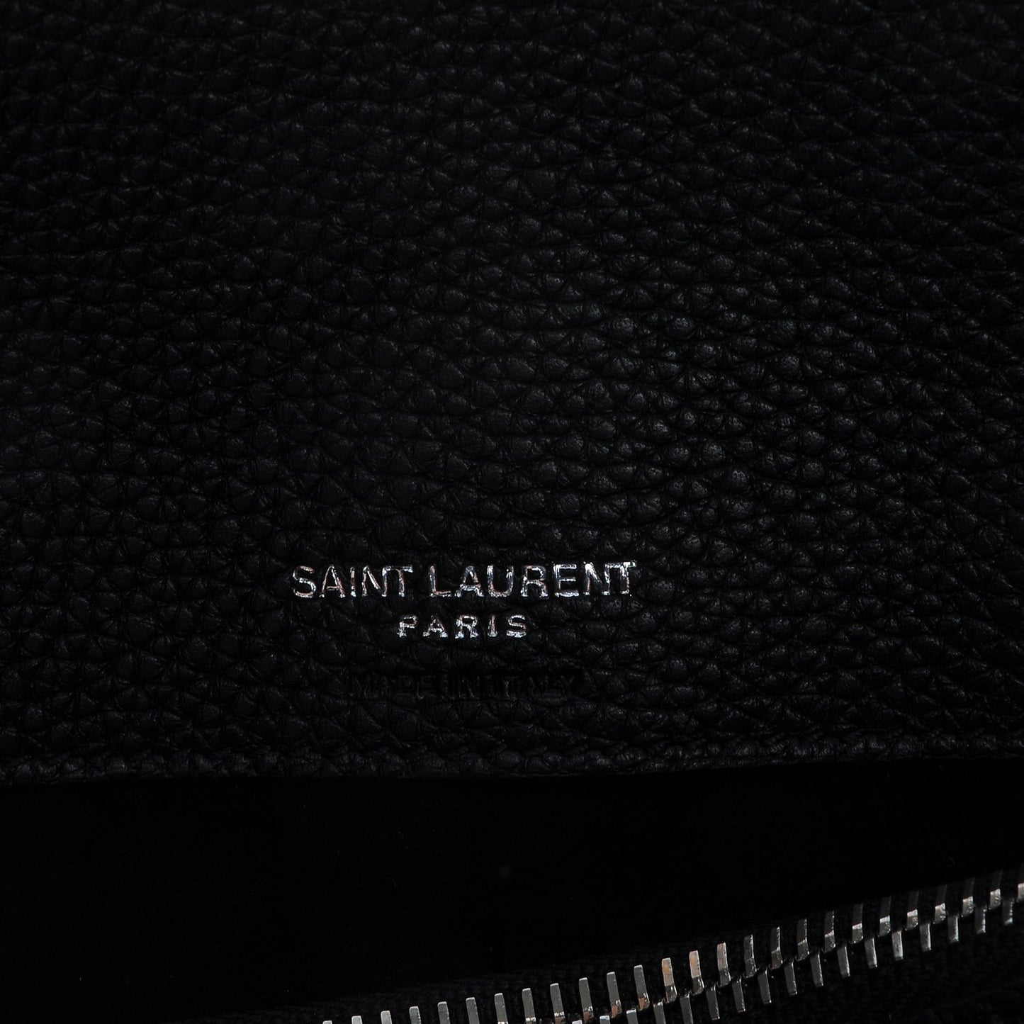 Grained Calfskin Baby Sac De Jour Black