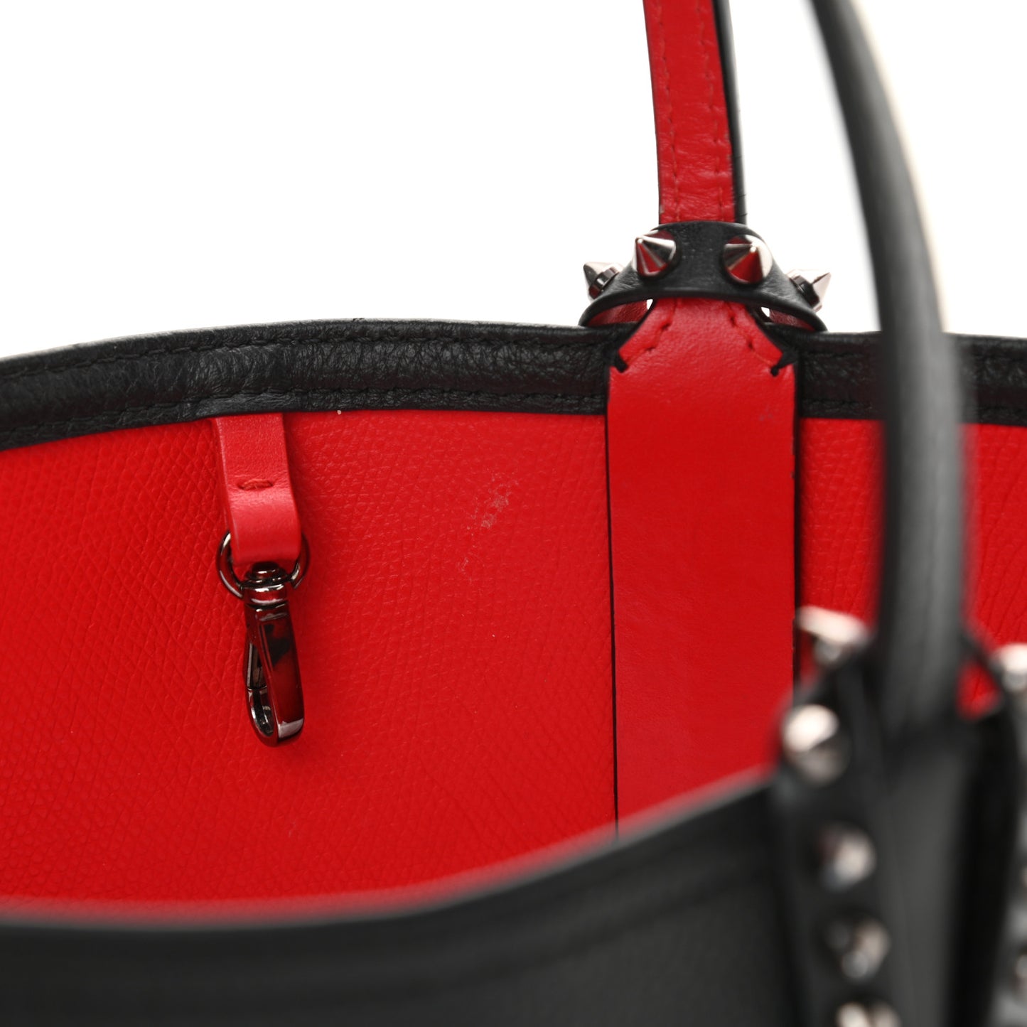 Calfskin Spikes Mini East West Cabata Tote Black