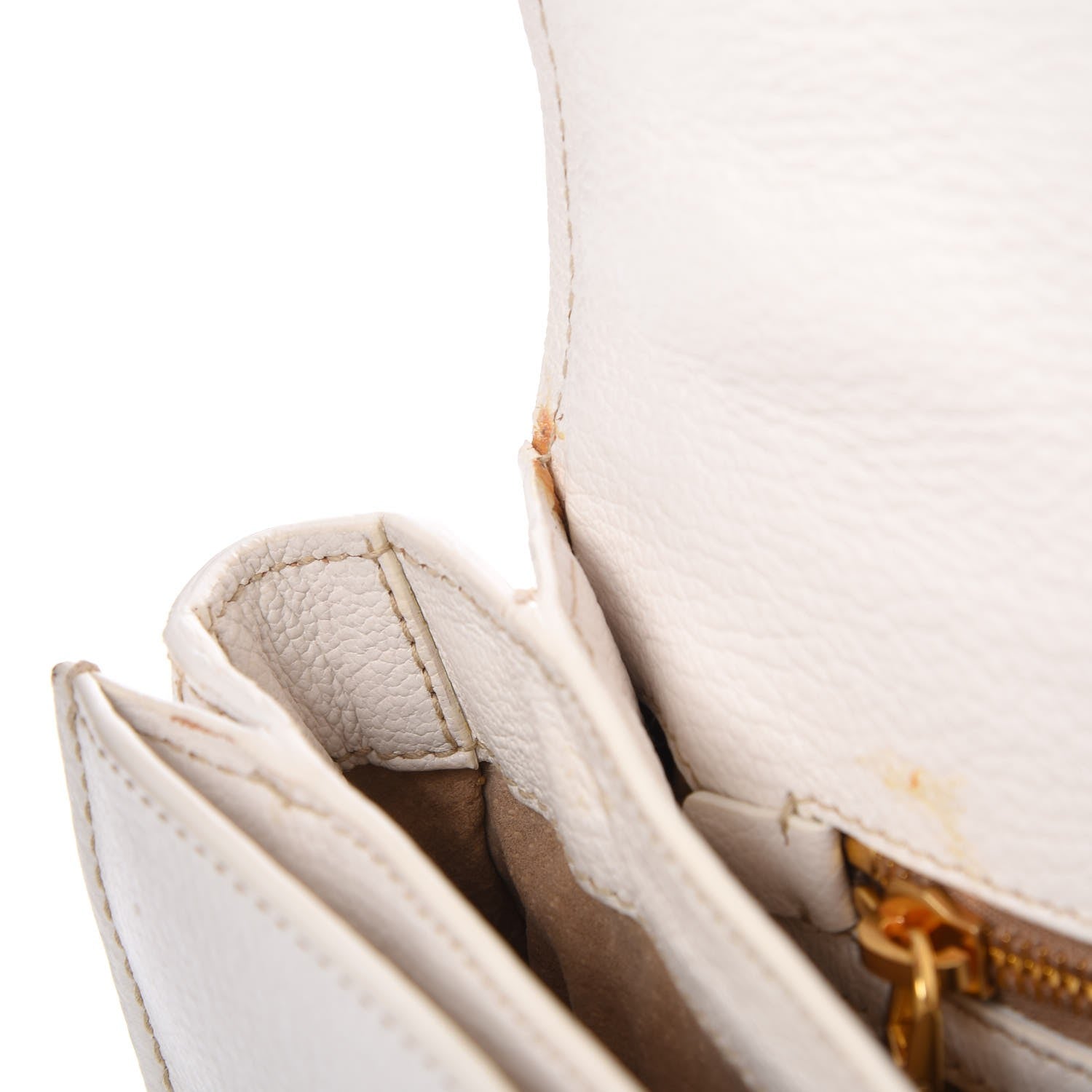 Miu Miu Goatskin Madras Shoulder Bag White 11 of 11