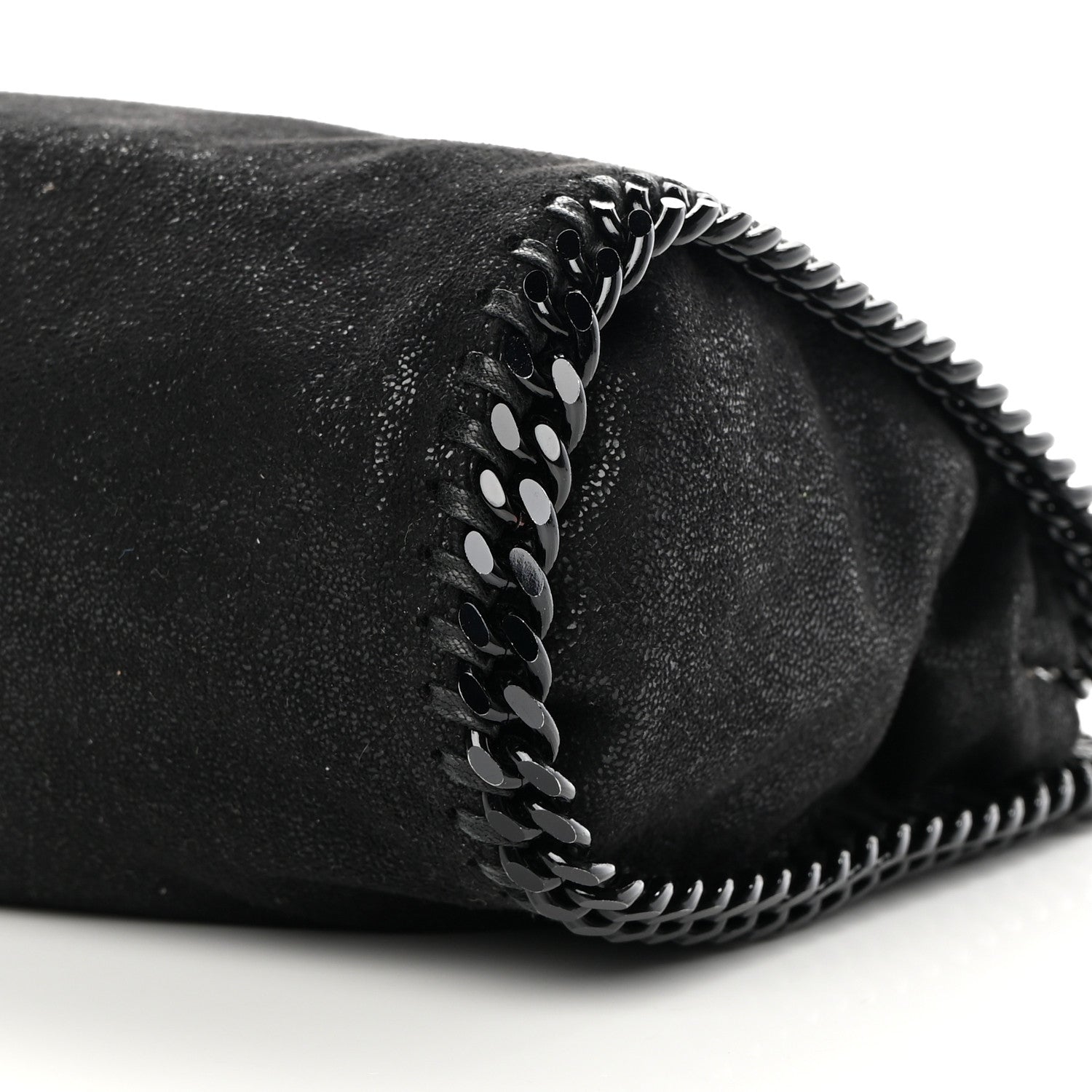 Stella McCartney Shaggy Deer Mini Falabella Fold Over Tote Black 10 of 11