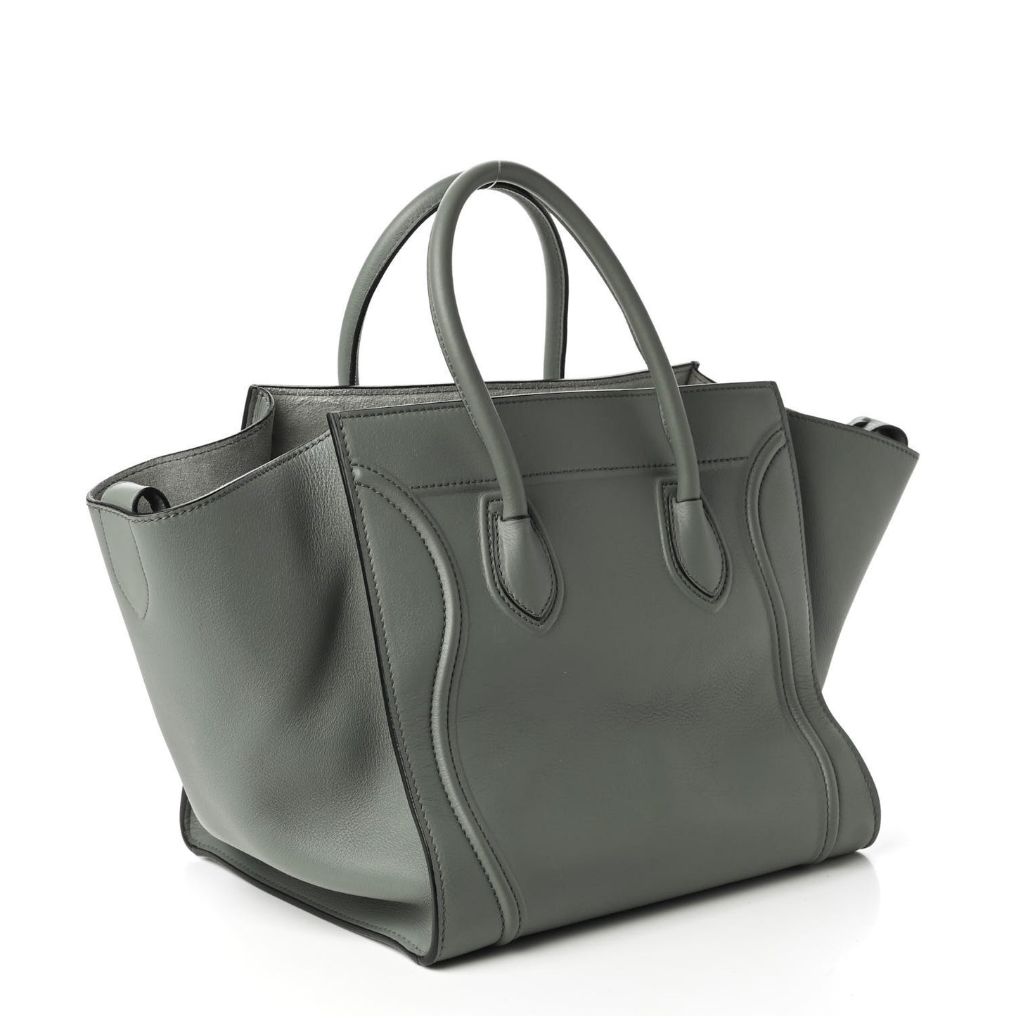 Supple Calfskin Medium Phantom Luggage Glacier