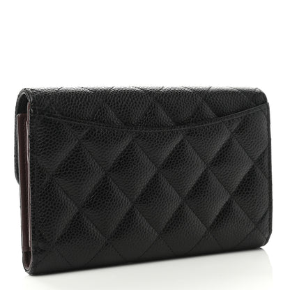 Chanel Caviar Quilted Medium Flap Wallet Black 3 of 9