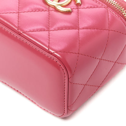 Chanel Calfskin Quilted Mini Perfect Fit Vanity Case With Chain Pink 4 of 10