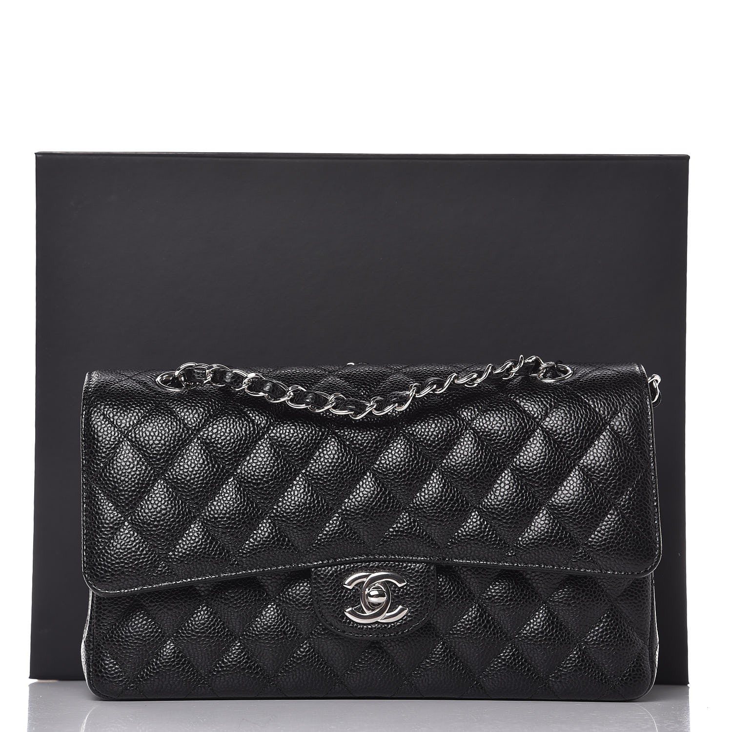 Chanel Caviar Quilted Medium Double Flap Black 9 of 9