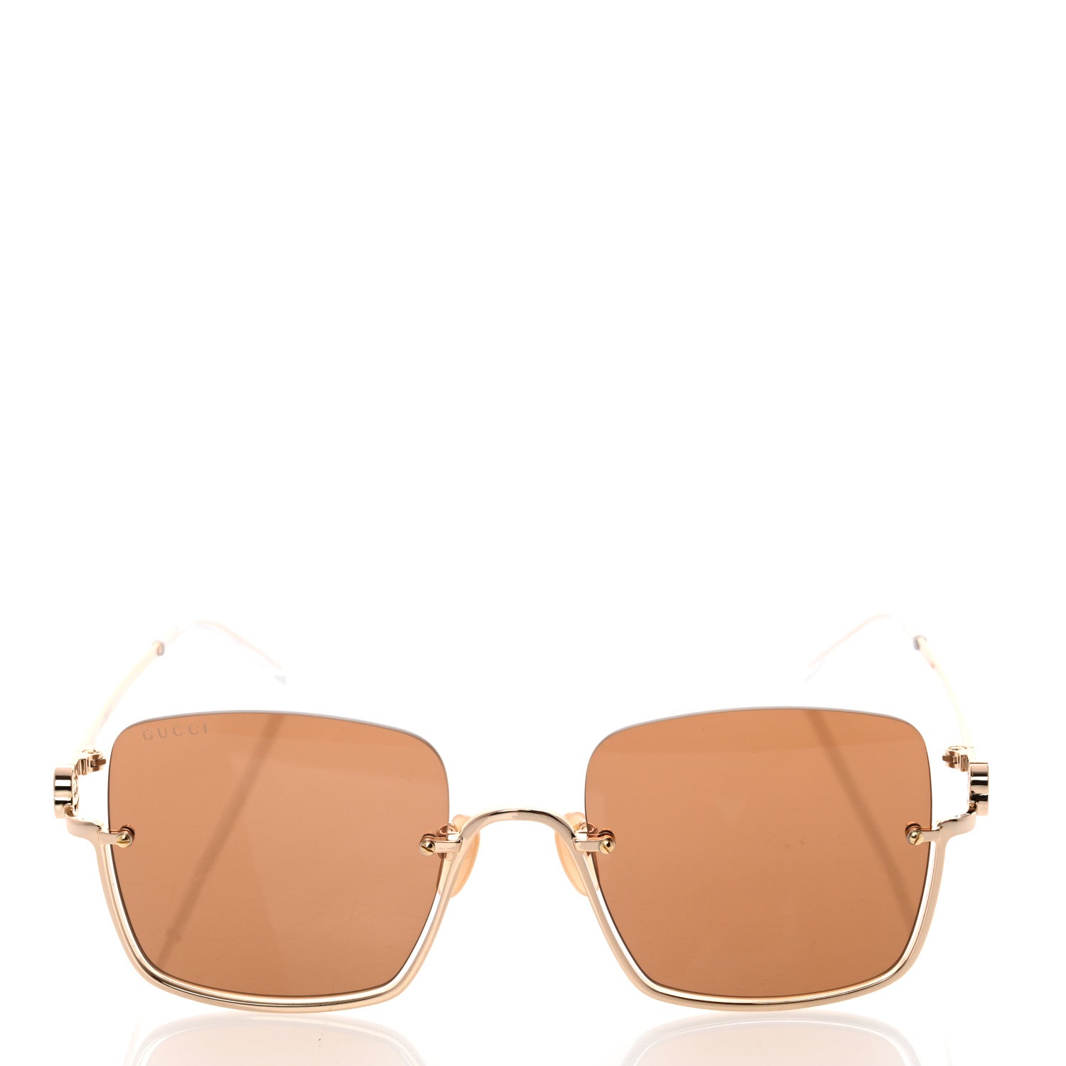 Gucci Square Upside Down Sunglasses GG1279S Gold 2 of 8