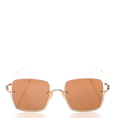 Gucci Square Upside Down Sunglasses GG1279S Gold 2 of 8