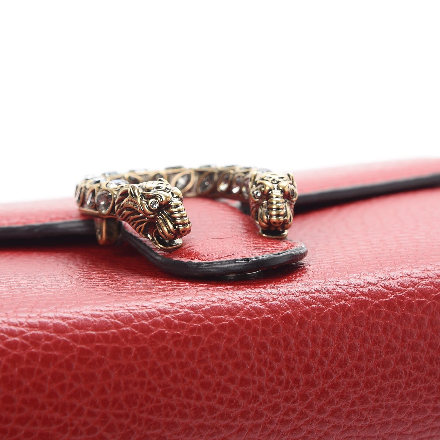 Gucci Calfskin Mini Dionysus Chain Wallet Hibiscus Red 12 of 14