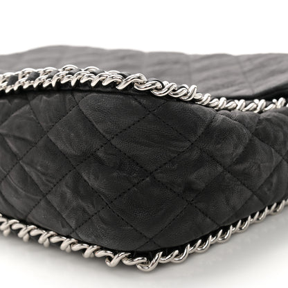 Chanel Washed Lambskin Quilted Maxi Chain Around Flap Black 10 of 10