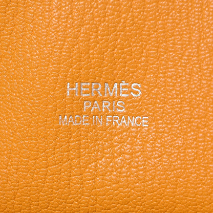 Hermes Taurillon Clemence Eclat Jypsiere 34 Orange Moutarde 7 of 11