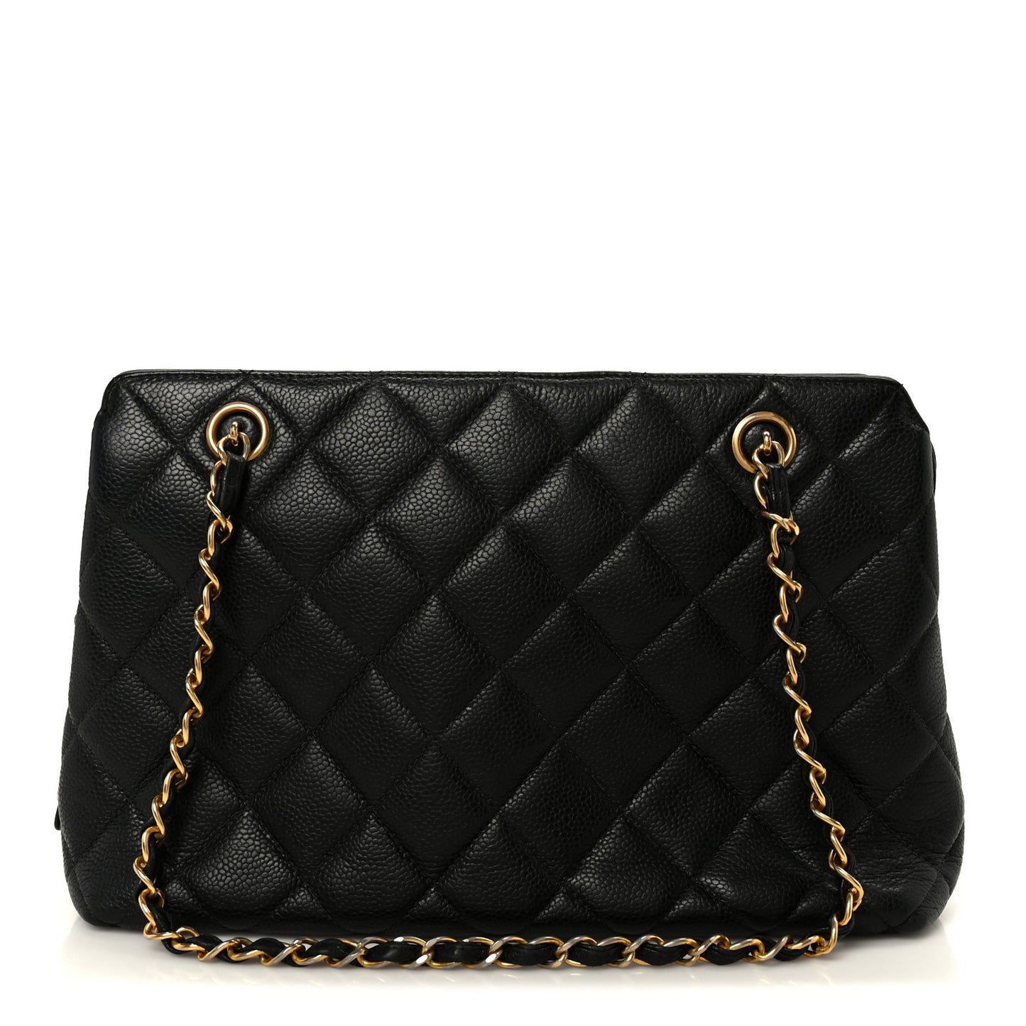 Caviar Quilted Shoulder Bag Black