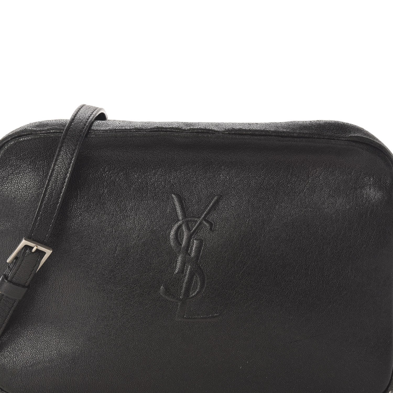 Saint Laurent Lambskin Monogram Small Lou Camera Bag Black 19 of 19