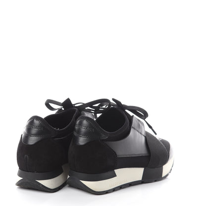 Balenciaga Mesh Calfskin Neoprene Suede Womens Race Runner Sneakers 35 Black 4 of 7