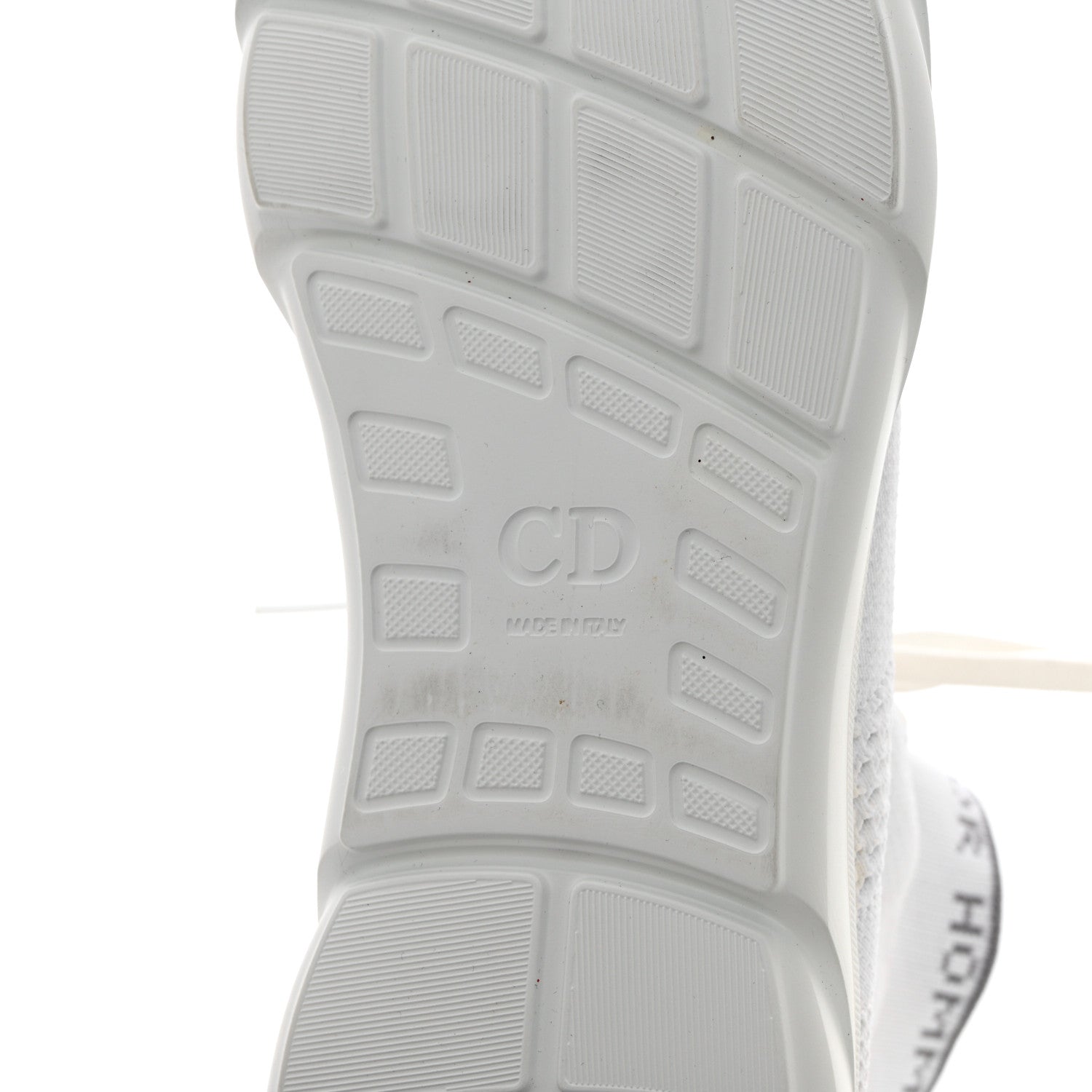 Christian Dior Technical Knit Mens B21 High Top Sneakers White Grey 11 of 13