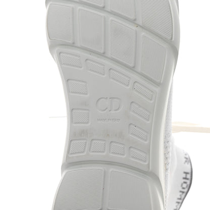Christian Dior Technical Knit Mens B21 High Top Sneakers White Grey 11 of 13