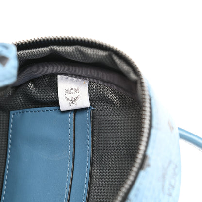 MCM Visetos Side Stud X-Mini Stark Bebe Boo Backpack Blue 6 of 9