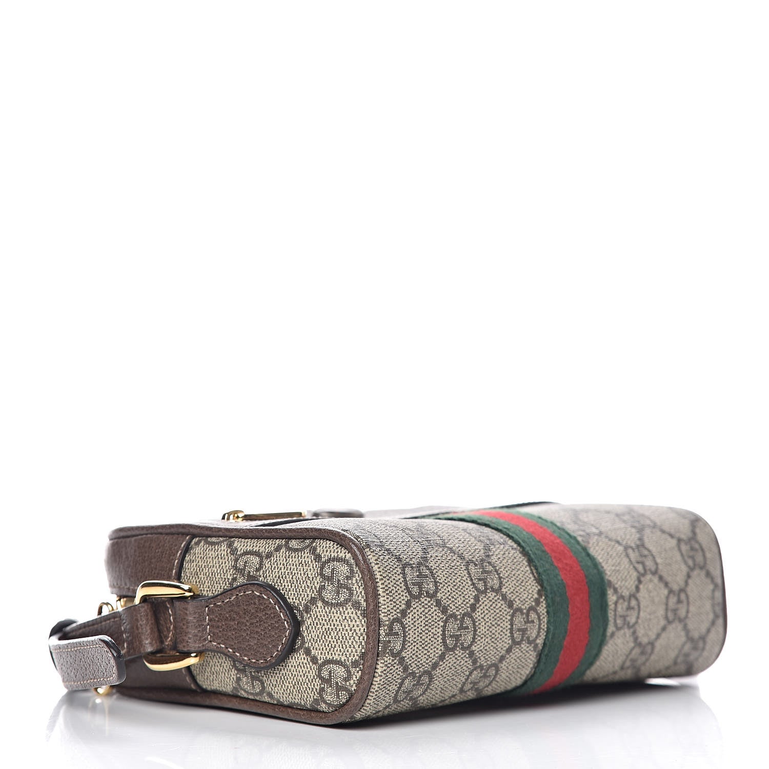 Gucci GG Supreme Monogram Web Mini Ophidia Shoulder Bag Brown 4 of 11