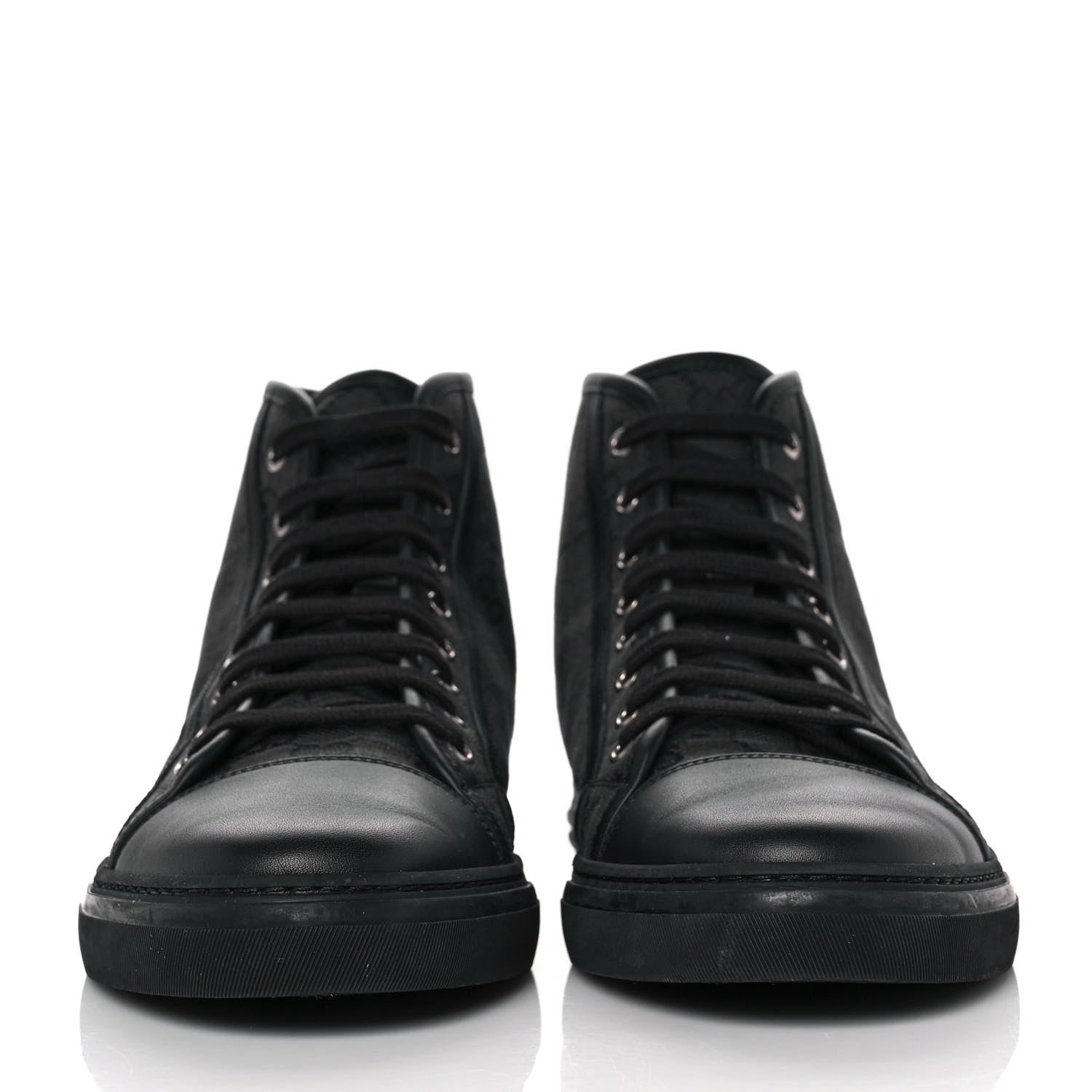 Gucci Monogram Mens High Top Sneakers 10 Black 2 of 9