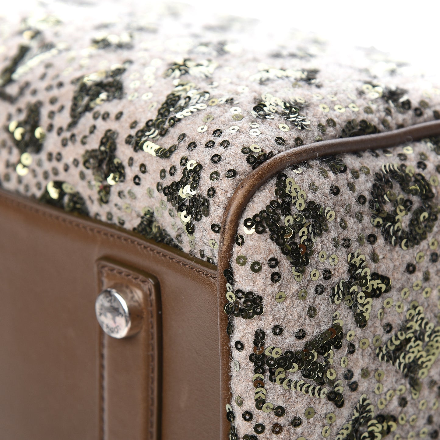 Sequin Monogram Sunshine Express Speedy Kaki