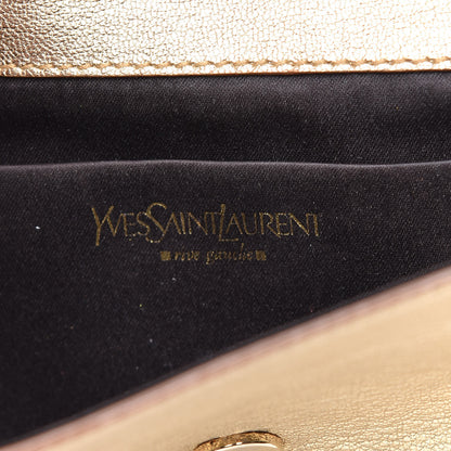 Saint Laurent Metallic Goatskin Small Belle De Jour Clutch Gold 6 of 15