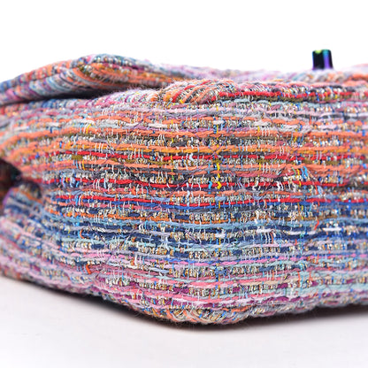 Chanel Tweed Quilted Mini Rectangular Flap Blue Pink Orange 6 of 11
