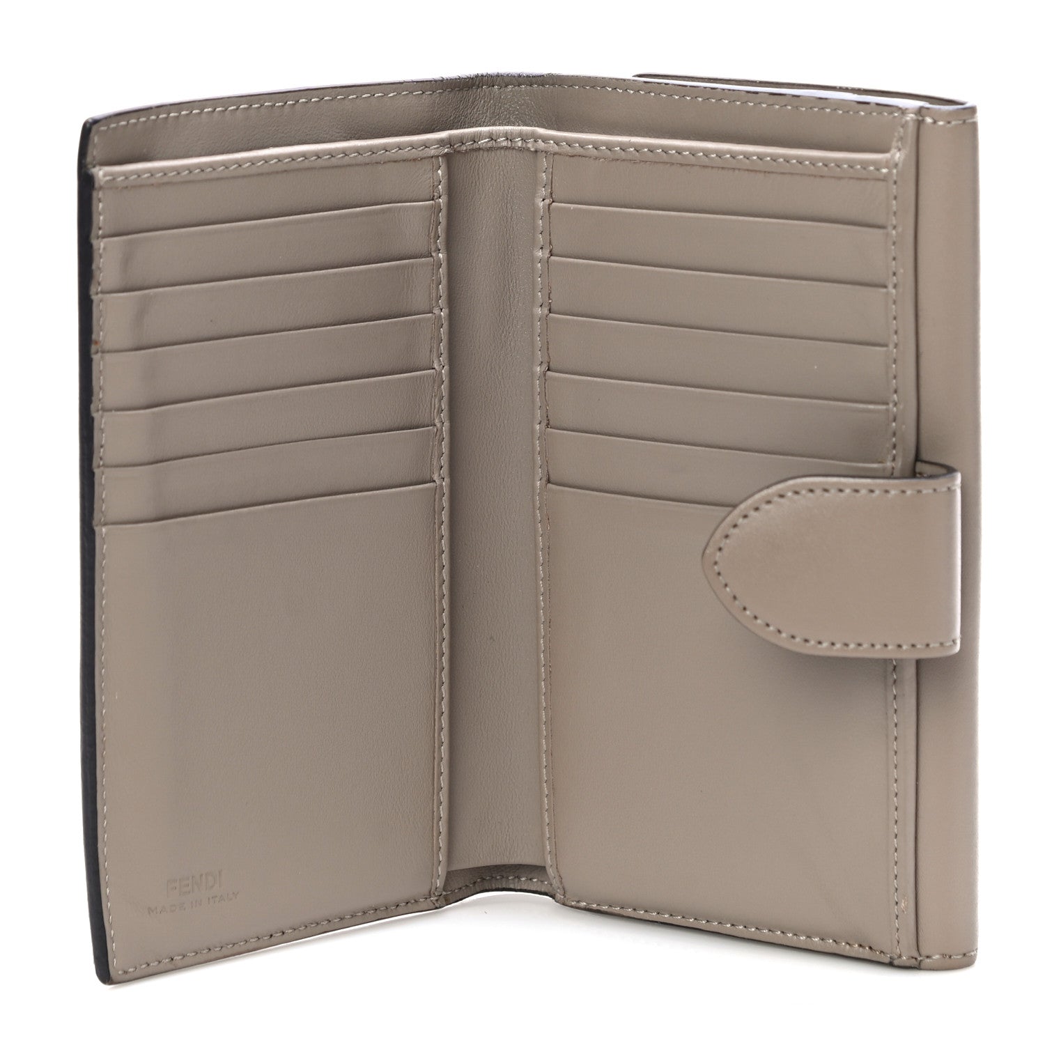 Fendi Vitello Liberty Century Lucido By The Way Medium Bi-Fold Wallet Tortora 5 of 13