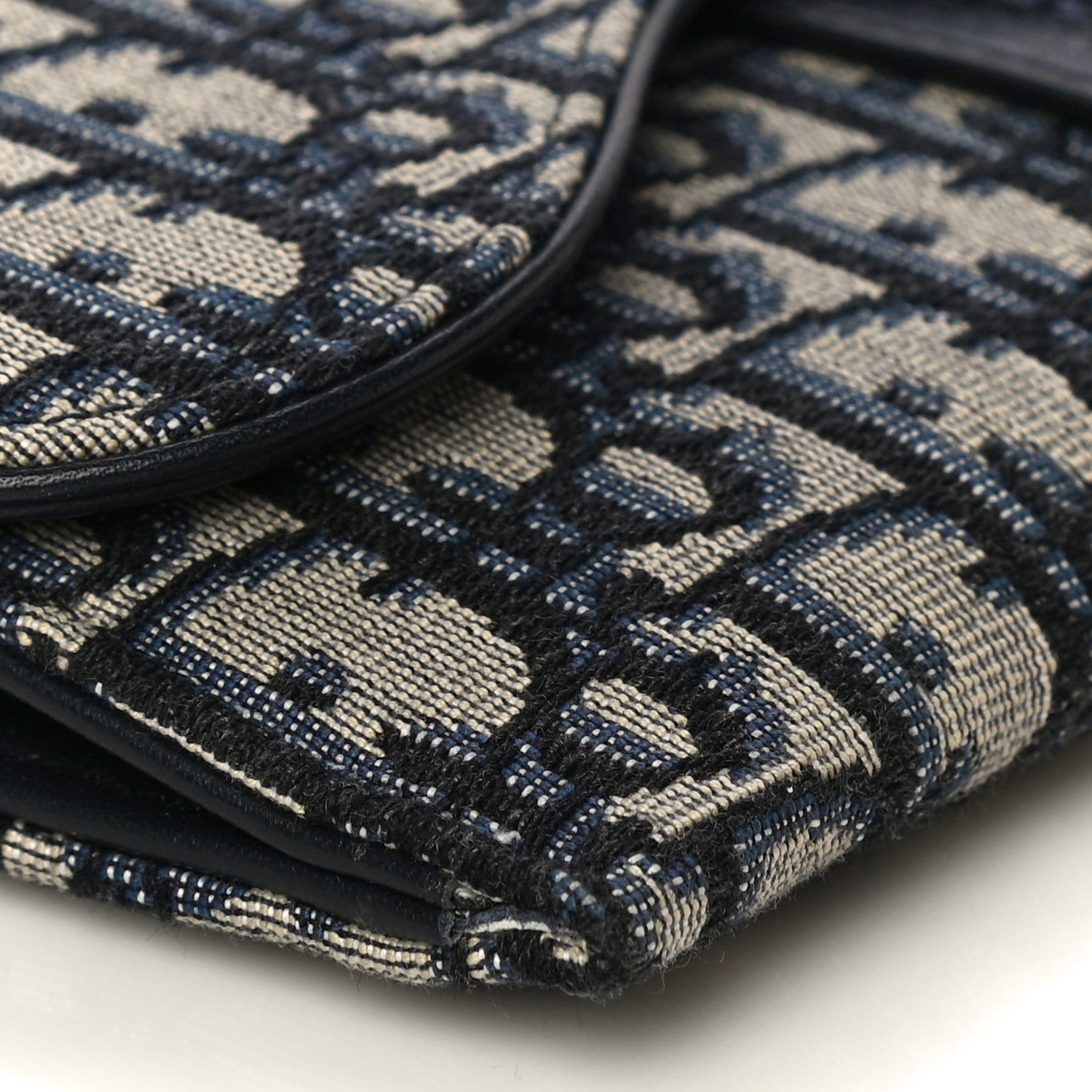 Christian Dior Oblique Saddle Chain Long Wallet Blue 9 of 10