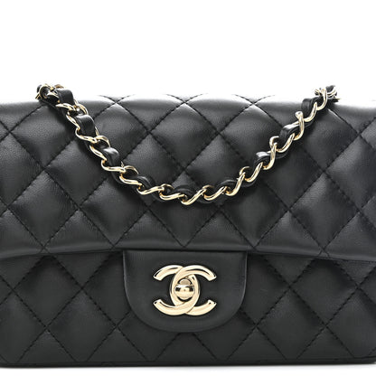 Chanel Lambskin Quilted Mini Rectangular Flap Black 8 of 11