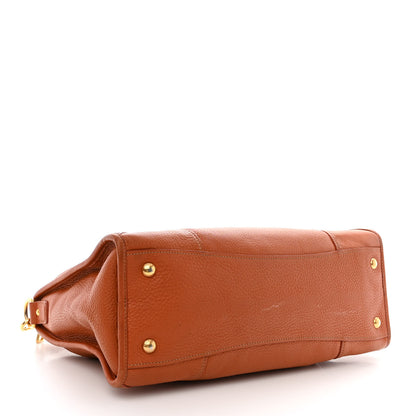 Prada Vitello Daino Shopping Satchel Rame 4 of 15