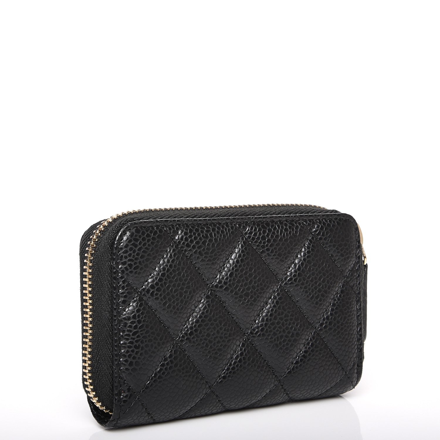 Chanel Caviar Quilted Zip Coin Purse Black 4 of 8